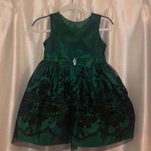 Emerald Green Toddler Dress